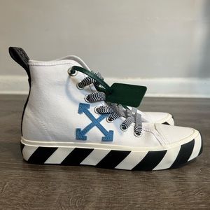 OFF-WHITE***White High Top Sneakers***EU 39 US 6 $560